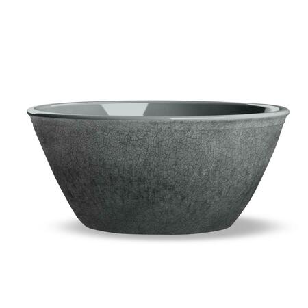 TARHONG Potters Reactive Glaze Bowl Heavy Mold - Grey, 6PK PVL3061TVCBP